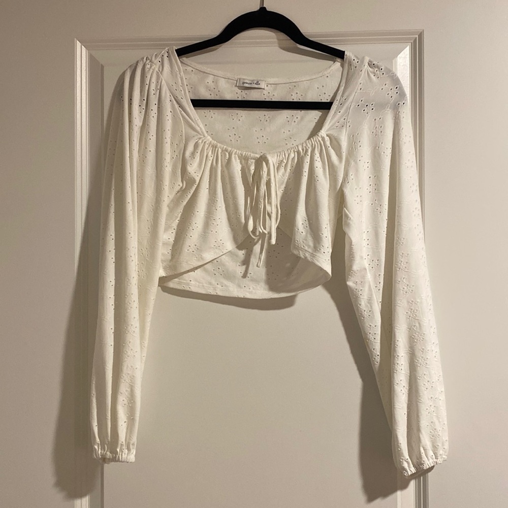 Long sleeve crop top
